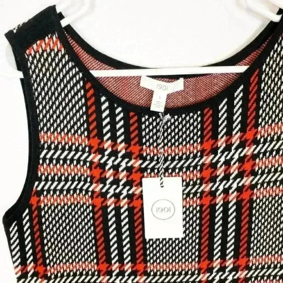 1901 Plaid Houndstooth Sweater Dress Small - Picture 6 of 8